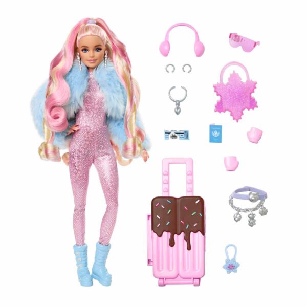 Barbie Extra Seyahat Bebekleri Kar Temalı HPB16