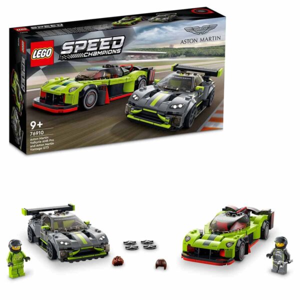 76910 LEGO® Speed Champions Aston Martin Valkyrie AMR Pro ve Aston Martin Vantage GT3