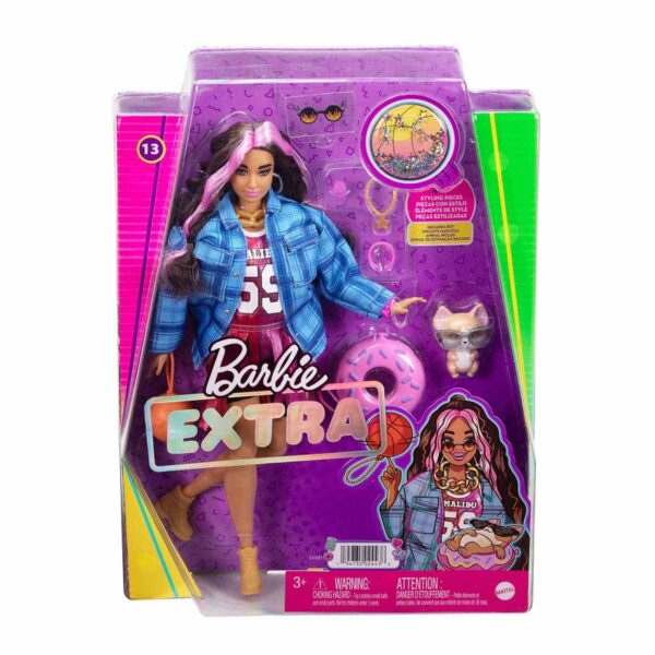 Barbie Extra Ekose Ceketli Bebek HDJ46 - Görsel 2