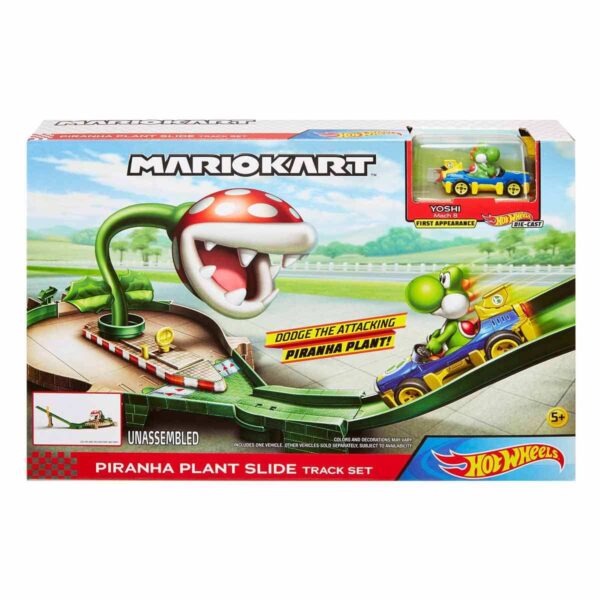 Hot Wheels Mario Kart Çılgın Yaratıklar Oyun Seti GCP26 - Piranha Plant Slide